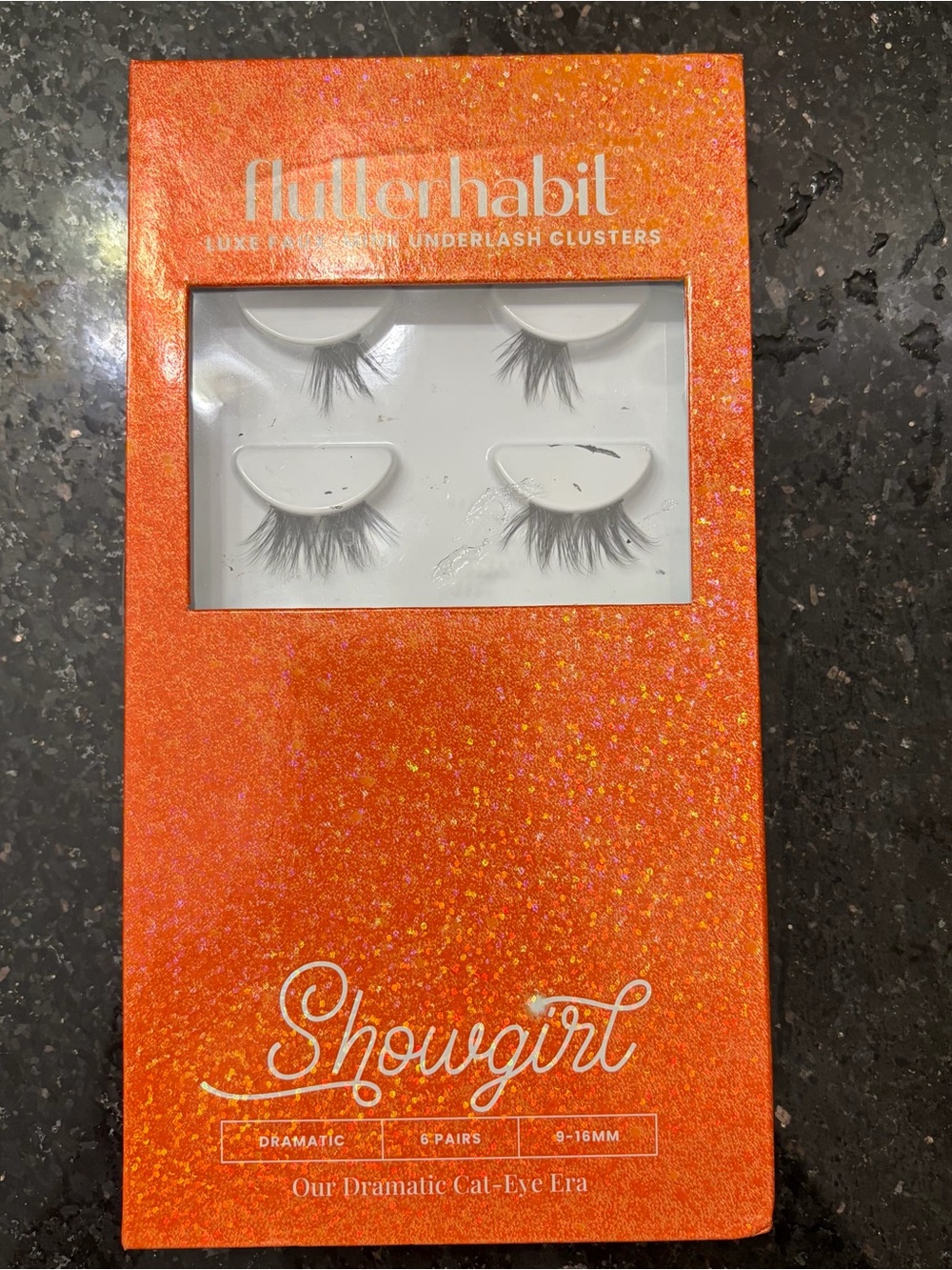 flutter habit Showgirl Dramatic Underlash Clusters - Black